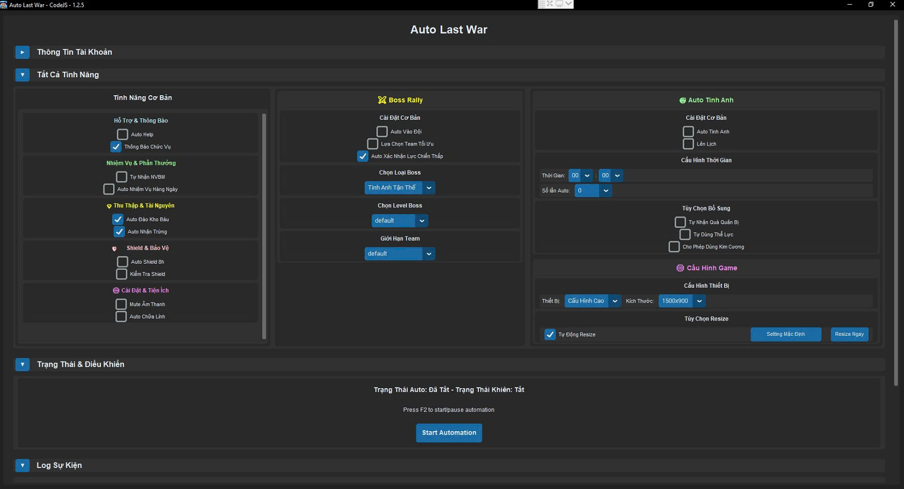 Auto LastWar Interface